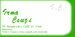 irma csuzi business card